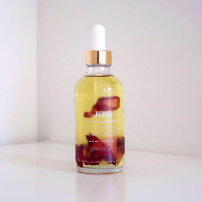 Rose & Lavender Scented Body Oil - 4oz